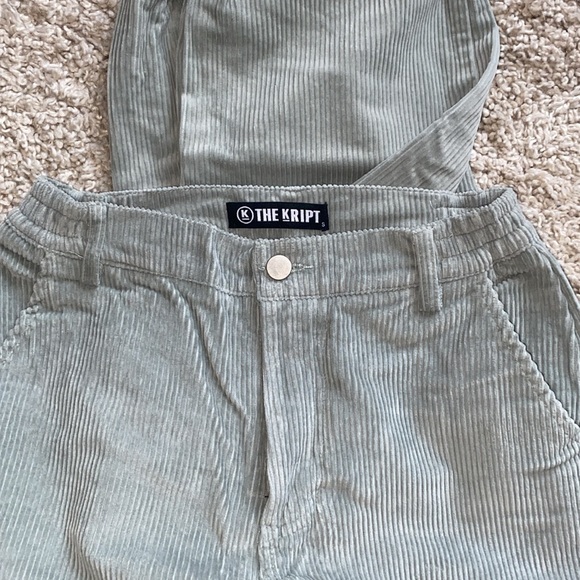 The Kript green corduroy jogger trousers - Picture 3 of 3